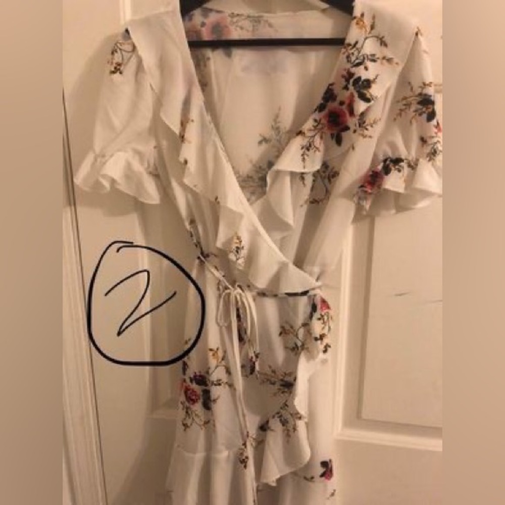 Floral wrap mini dress